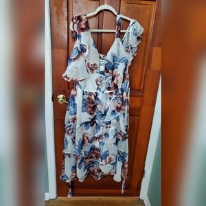 Lane Bryant NWT Size 22 Dress Asymmetrical Ruffle